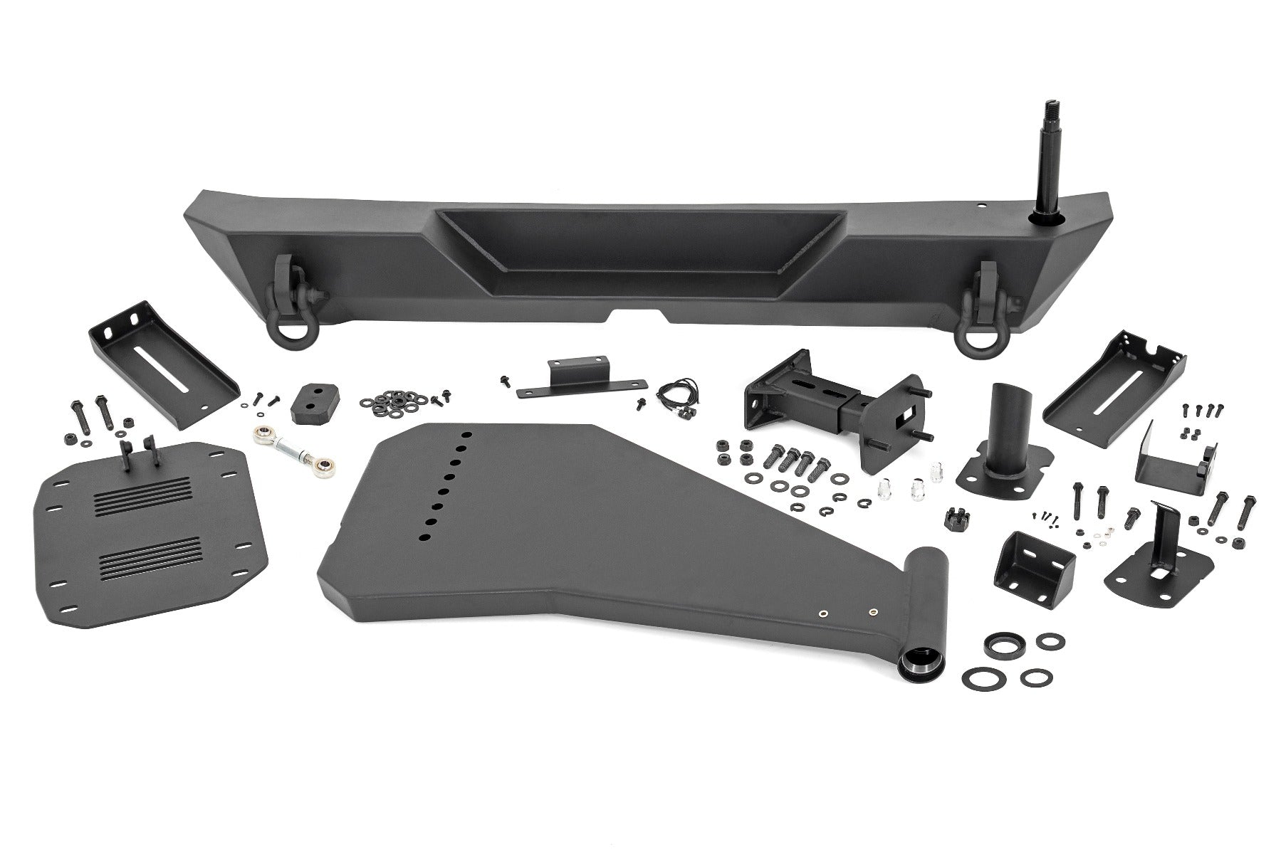 Rough Country | Rear Bumpers | Jeep JL Rear Trail Bumper with Tire Carrier For 18-Pres Wrangler JL 4WD Rough Country | 10598