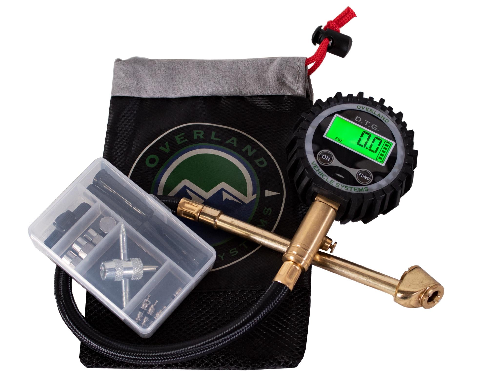 Up Down Air | Tire Pressure Gauge | Digital Tire Gauge with Valve Kit & Storage Bag Up Down Air | 12010001