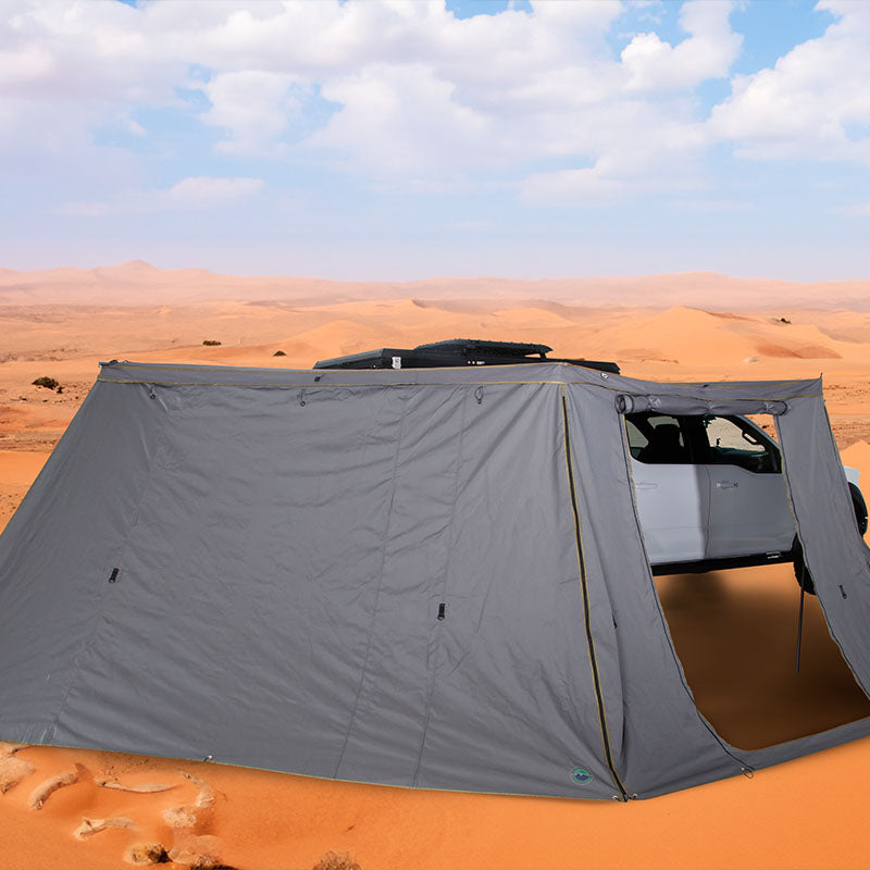 OVS | Tent Annex Room | HD Nomadic 180 Degree Awning Side Wall with Window - Dark Gray With Storage Bag | 18159910