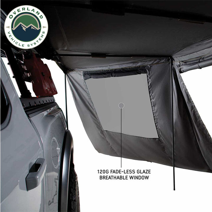 OVS | Tent Annex Room | HD Nomadic 180 Degree Awning Side Wall with Window - Dark Gray With Storage Bag | 18159910