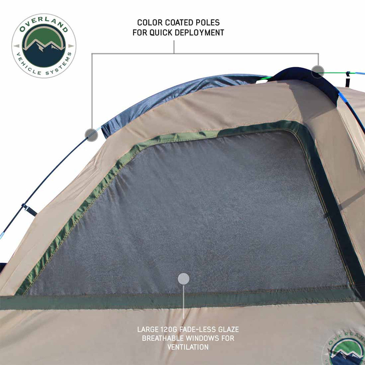 OVS | Tent | LD TACT Bed Tent, Tan Body & Green Rainfly | 18252540