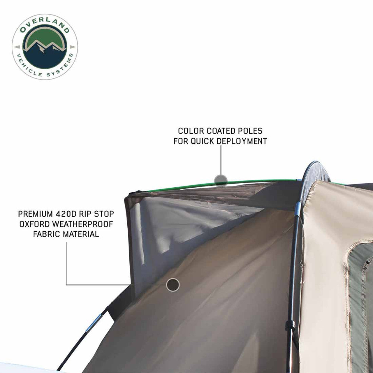 OVS | Tent | LD TACT Bed Tent, Tan Body & Green Rainfly | 18252540