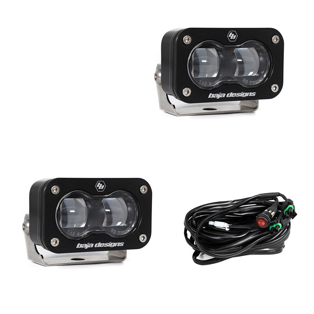 Baja Designs | Fog Lights | S2 SAE, Pair LED Spot, Clear Baja Designs | 237801