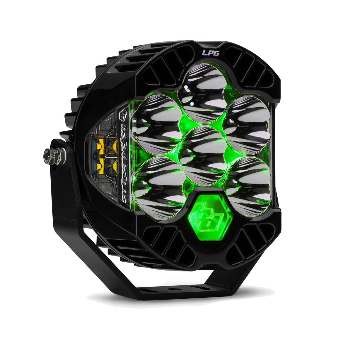 Baja Designs | LED Light Pods | LP6 Pro LED Auxiliary Light Pod Light Pattern Driving/Combo Green Backlight Baja Designs | 270016