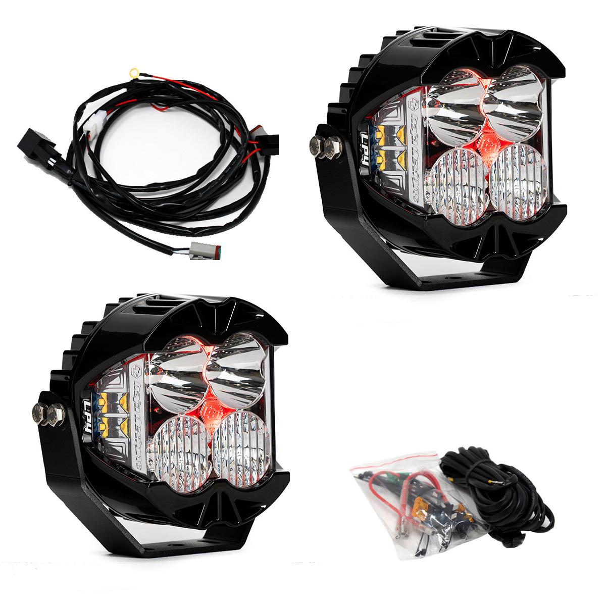 Baja Designs | LED Light Pods | LP4 Pro LED Auxiliary Light Pod Pair Light Pattern Driving/Combo Red Backlight Baja Designs | 297814