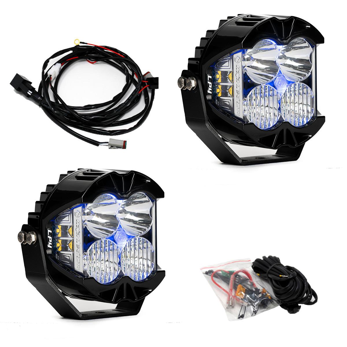 Baja Designs | LED Light Pods | LP4 Pro LED Auxiliary Light Pod Pair Light Pattern Driving/Combo Blue Backlight Baja Designs | 297815