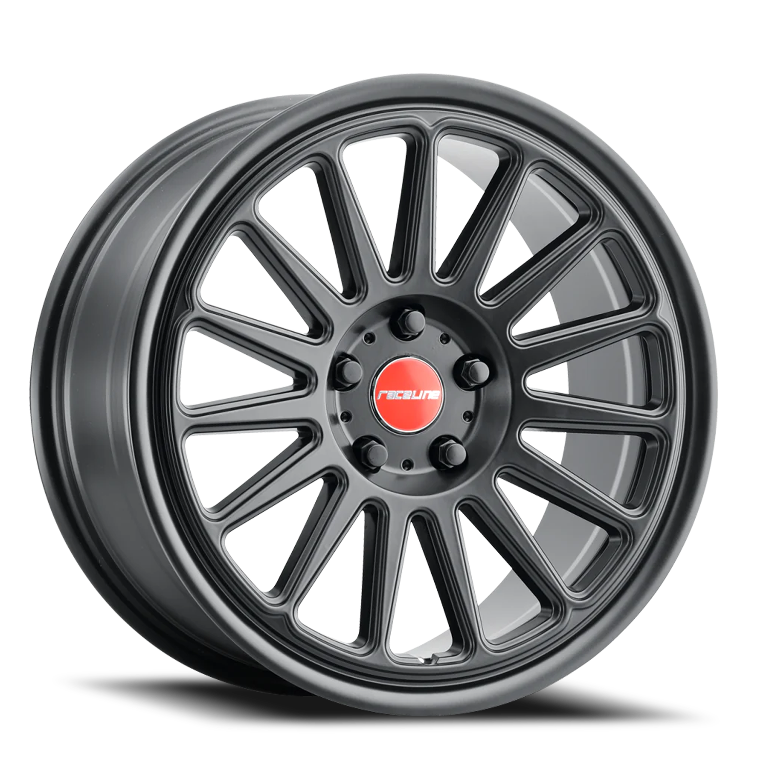 RACELINE | Aluminum Wheels | Aluminum Wheels 17x8 Grip 315B Satin Black Red and Black Logo Multi Spoke 30 Offset 5 on 100 Bolt Pattern 72.6 Bore Raceline | 315B-78016+30