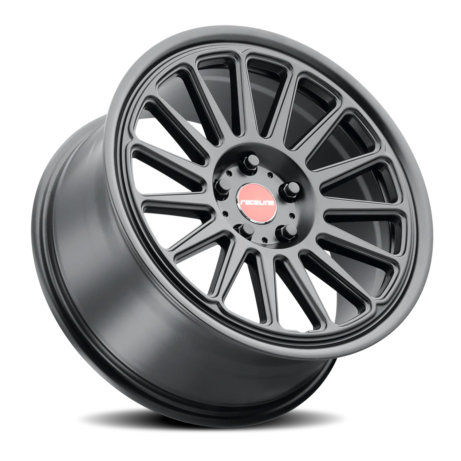 RACELINE | Aluminum Wheels | Aluminum Wheels 17x8 Grip 315B Satin Black Red and Black Logo Multi Spoke 30 Offset 5 on 100 Bolt Pattern 72.6 Bore Raceline | 315B-78016+30