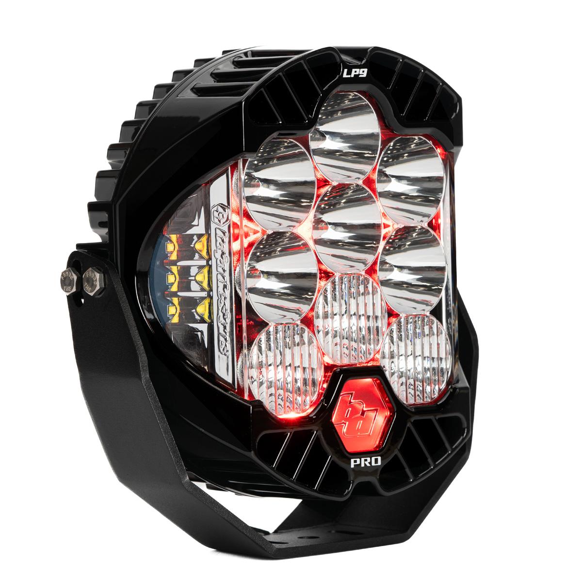 Baja Designs | LED Light Pods | LP9 Pro LED Auxiliary Light Pod Light Pattern Driving/Combo Red Backlight Clear Lens Baja Designs | 320014