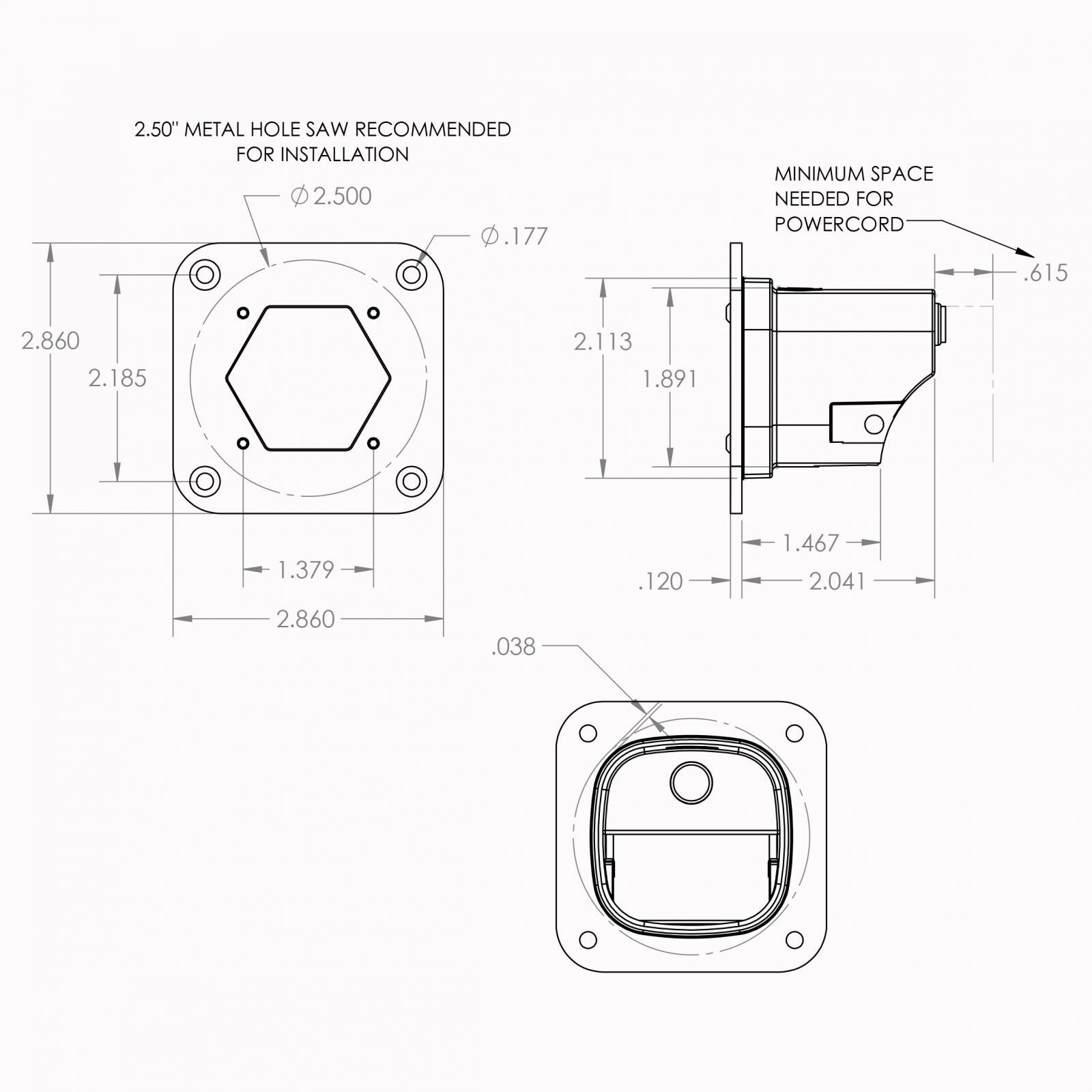 Baja Designs | LED Light Pods | S1 Flush Mount Spot LED White Baja Designs | 381001WT