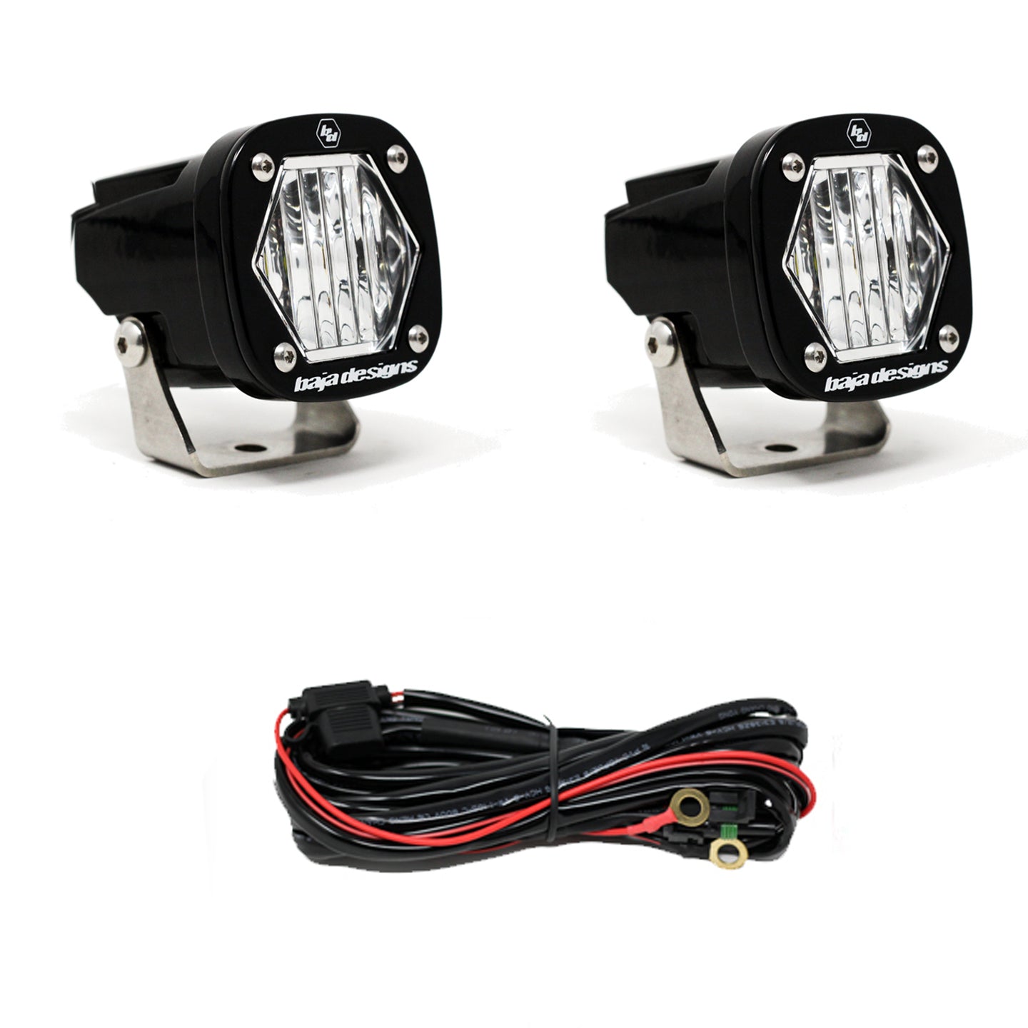 Baja Designs | LED Light Pods | S1 Wide Cornering LED Light with Mounting Bracket Pair Baja Designs | 387805