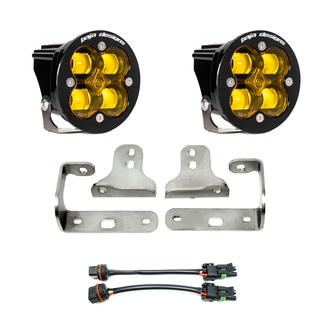 Baja Designs | Fog Lights | Jeep JL Fog Light Squadron-R SAE 18-Pres Wrangler JL Sport/Sport-S Fog Pocket Kit Amber Baja Designs | 447722