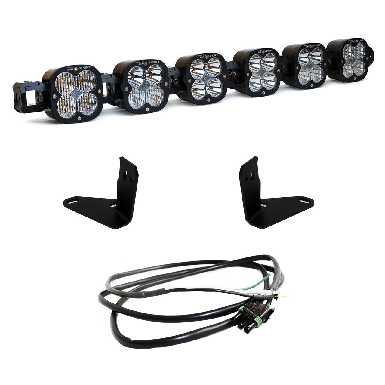 Baja Designs | LED Light Bars | 6 XL Linkable Light Bar Kit 21-Up Ford Bronco Steel Bumper Mount w/Upfitter Baja Desgins | 447750UP