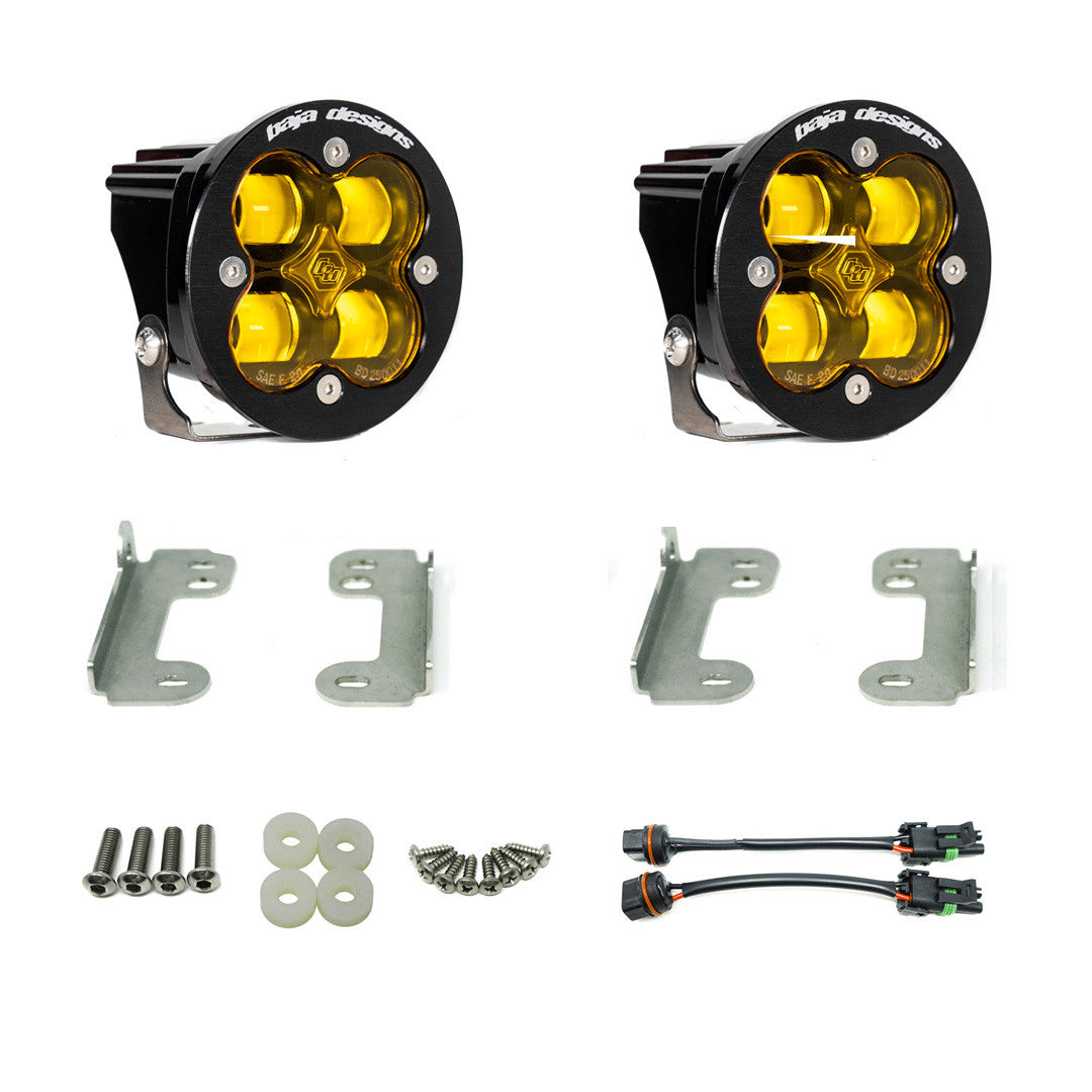 Baja Designs | Fog Lights | Jeep JK Squadron-R SAE Fog Pocket Light Kit OE Bumper (Amber)-Jeep 2007-09 Wrangler JK Baja Designs | 448143