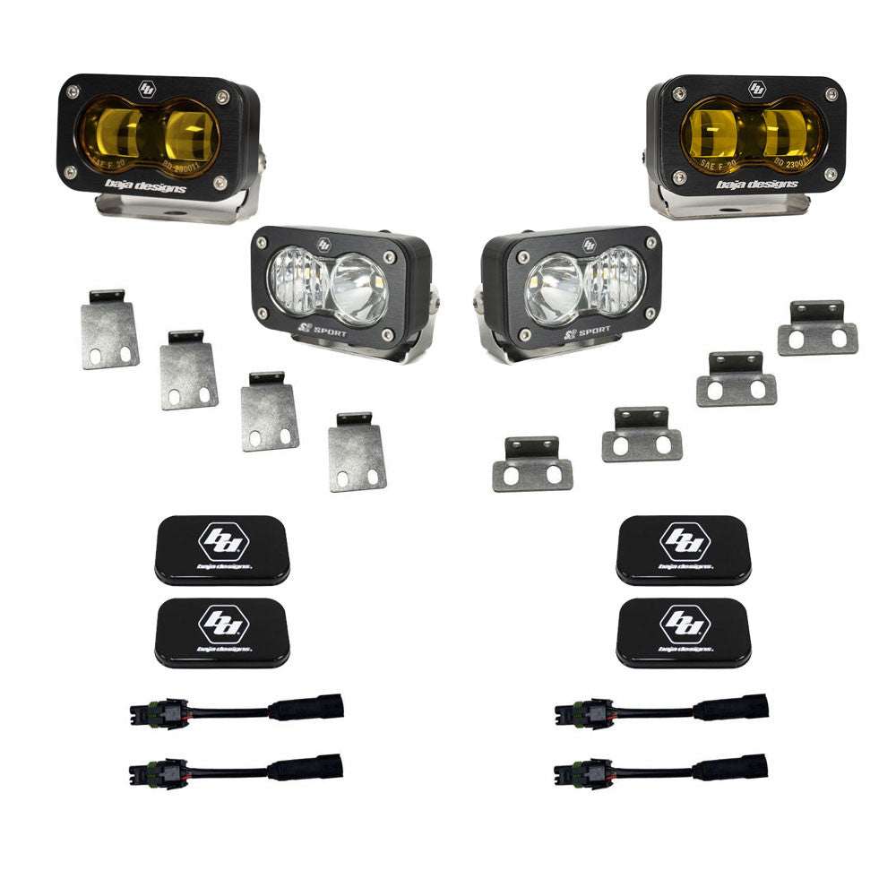 Baja Designs | Fog Lights | S2 SAE Amber/S2 Sport Fog Pocket Kit Fits 21-On Ford Raptor Baja Designs | 448181