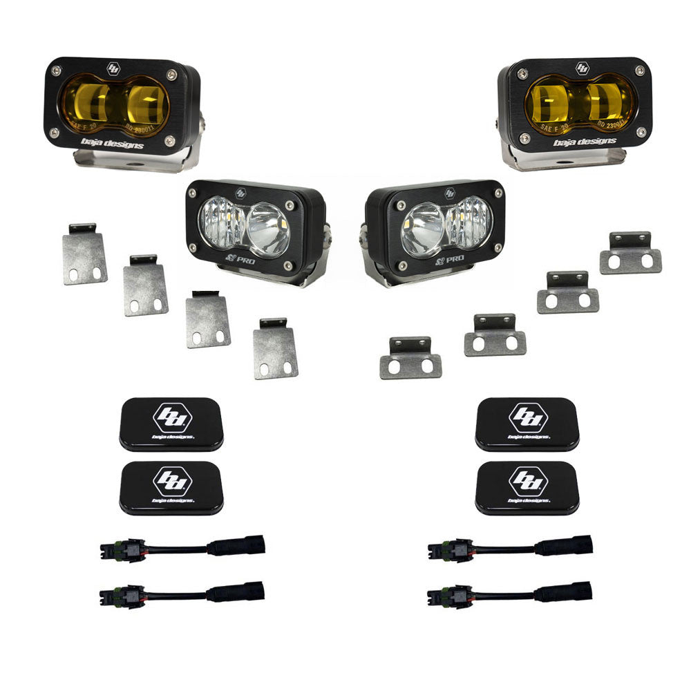 Baja Designs | Fog Lights | S2 SAE Amber/S2 Pro Fog Pocket Kit Fits 21-On Ford Raptor Baja Designs | 448183