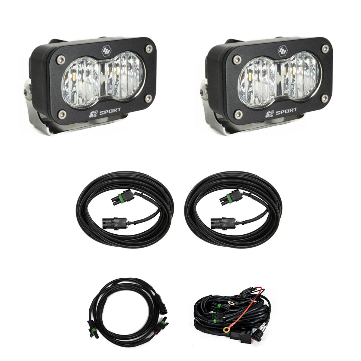 Baja Designs | LED Light Kit | S2 Sport W/C Reverse Kit Wide Cornering Clear Toggle Wiring | 448209