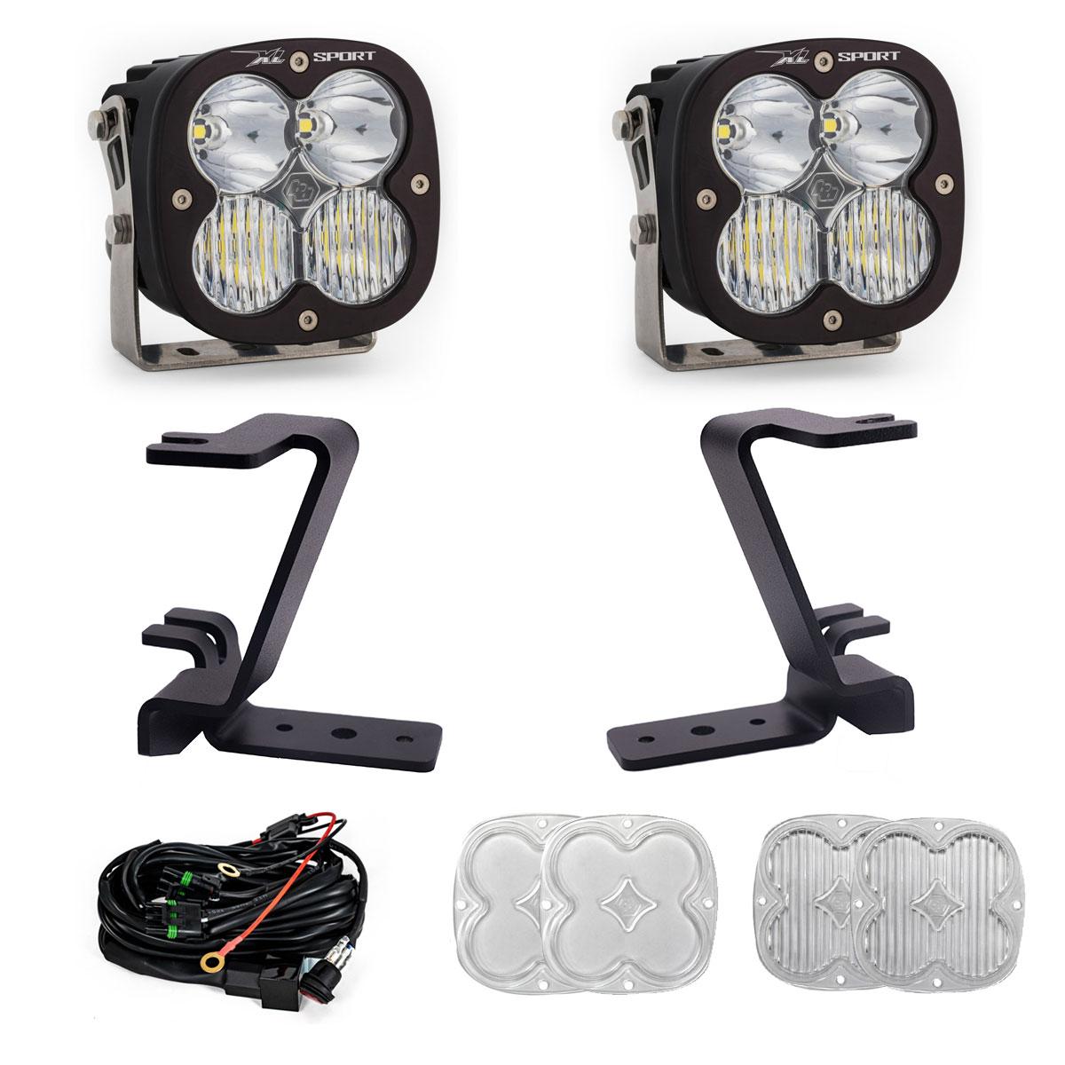 Baja Designs | LED Light Kit | XL Sport A-Pillar Kit 2023-On Ford F-250/350 Super Duty Driving/Combo Clear Toggle Wiring | 448210