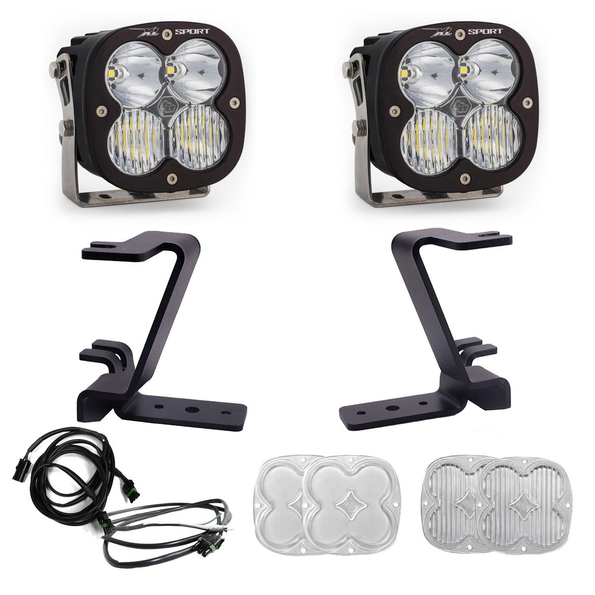 Baja Designs | LED Light Kit | XL Sport A-Pillar Kit 2023-On Ford F-250/350 Super Duty Driving/Combo Clear Upfitter Wiring | 448210UP