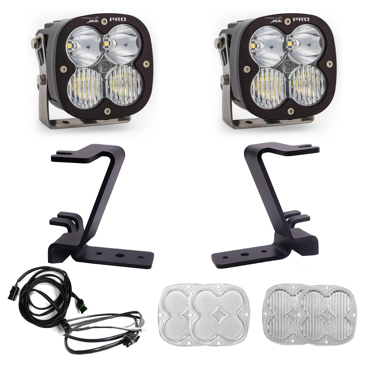 Baja Designs | LED Light Kit | XL Pro A-Pillar Kit 2023-On Ford F-250/350 Super Duty Driving/Combo Clear Upfitter Wiring | 448211UP