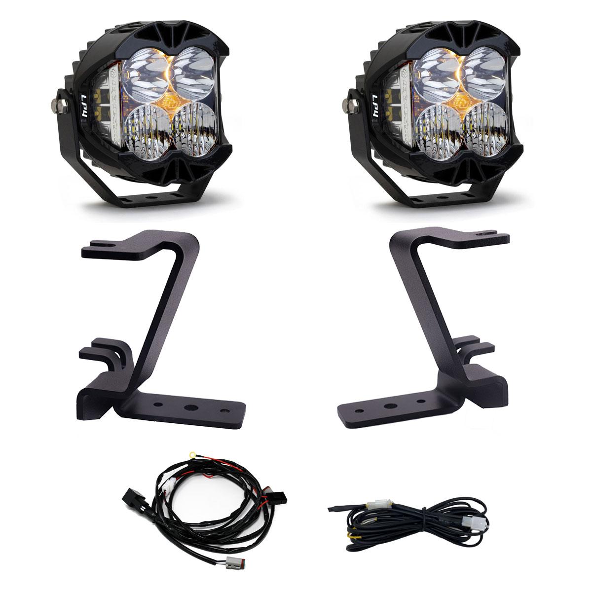 Baja Designs | LED Light Kit | LP4 A-Pillar Kit 2023-On Ford F-250/350 Super Duty Driving/Combo Clear Upfitter Wiring | 448213UP