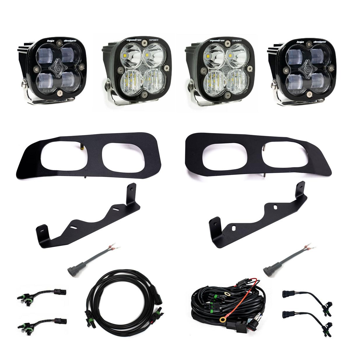 Baja Designs | Fog Lights | Squadron SAE/Sport Fog Pocket Kit 23-On Ford F-250/350 Super Duty SAE Fog Clear Toggle Wiring | 448225