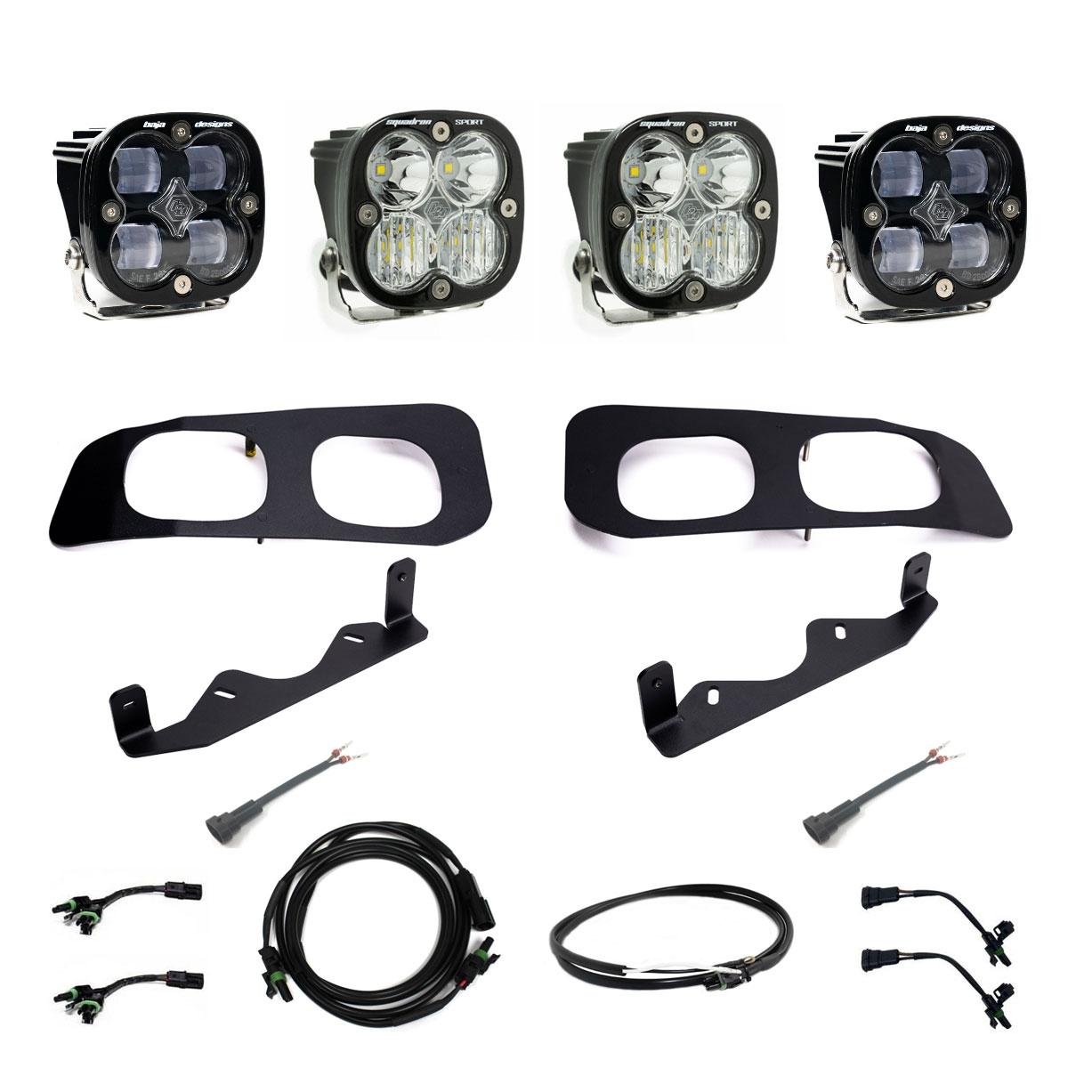 Baja Designs | Fog Lights | Squadron SAE/Sport Fog Pocket Kit 2023-On Ford F-250/350 Super Duty SAE Fog Clear Upfitter Wiring | 448225UP