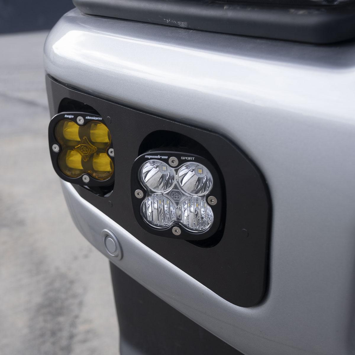 Baja Designs | Fog Lights | Squadron SAE/Sport Fog Pocket Kit 2023-On Ford F-250/350 Super Duty SAE Fog Amber Toggle Wiring | 448226