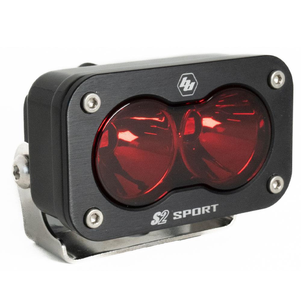 Baja Designs | Work Lights | LED Work Light Red Lens Spot Pattern S2 Sport Baja Designs | 540001RD