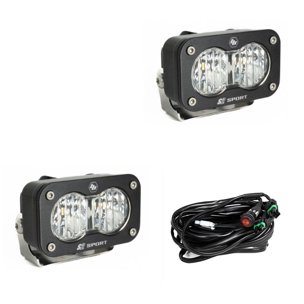 Baja Designs | Work Lights | LED Work Light Clear Lens Wide Cornering Pattern Pair S2 Sport Baja Designs | 547805