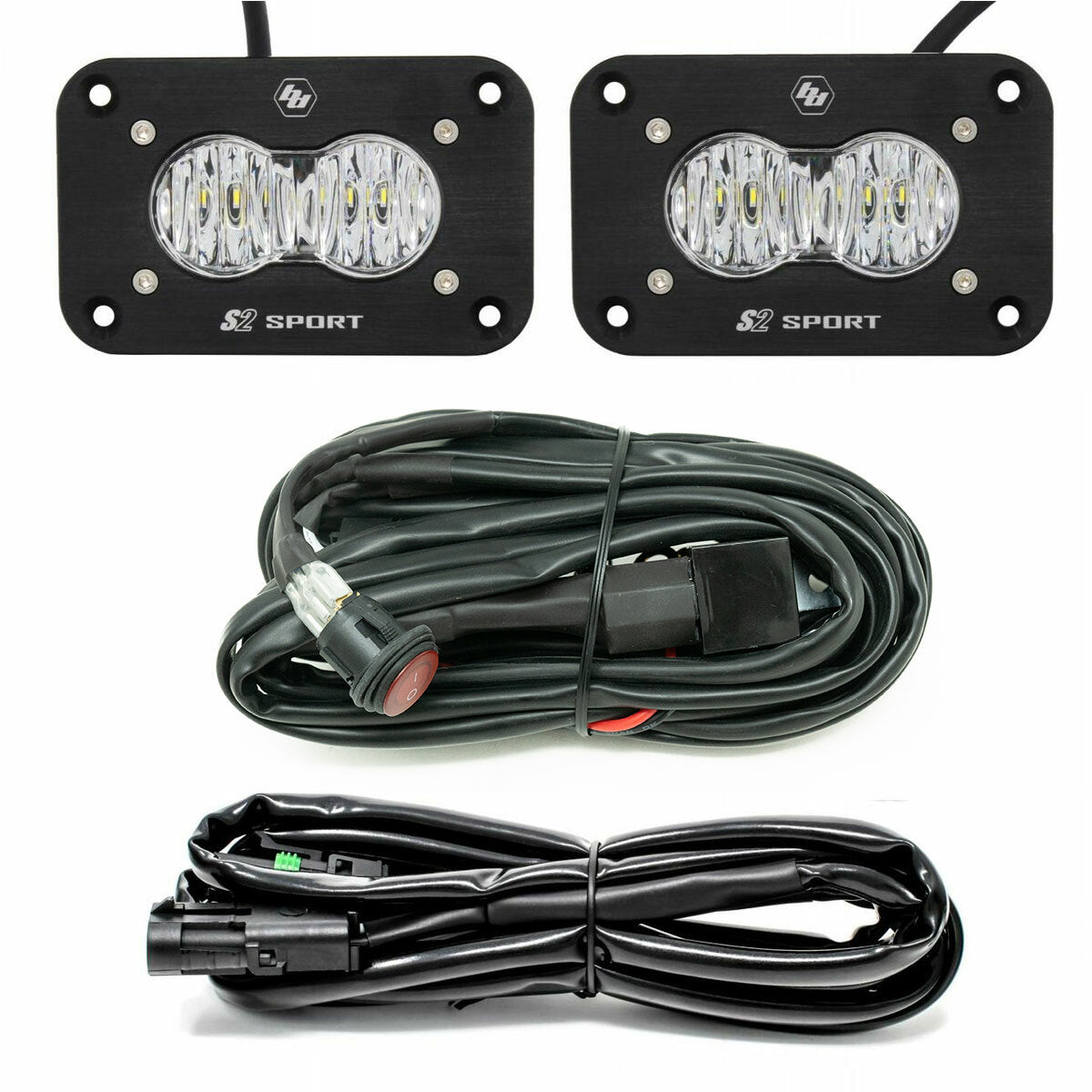 Baja Designs | Work Lights | LED Work Light Clear Lens Wide Cornering Pattern Flush Mount Kit S2 Sport Baja Designs | 547807