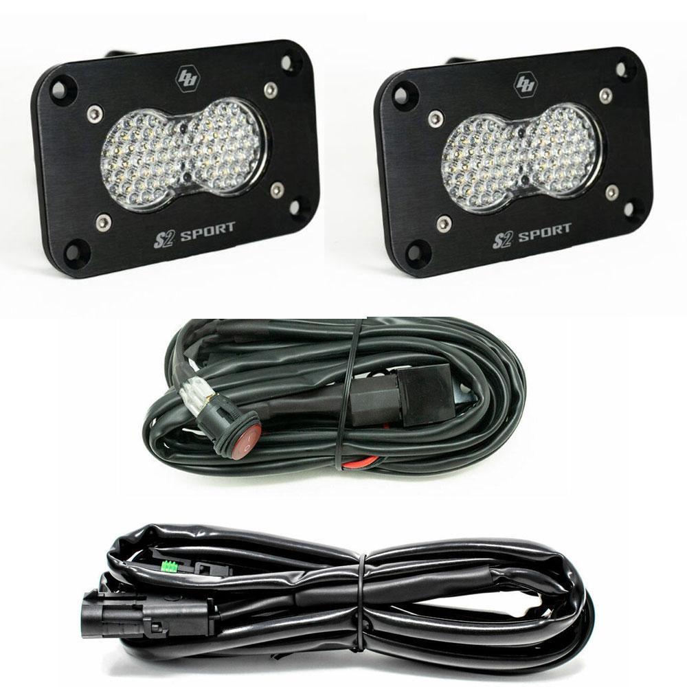 Baja Designs | Work Lights | LED Work Light Clear Lens Work/Scene Pattern Flush Mount Kit S2 Sport Baja Designs | 547808