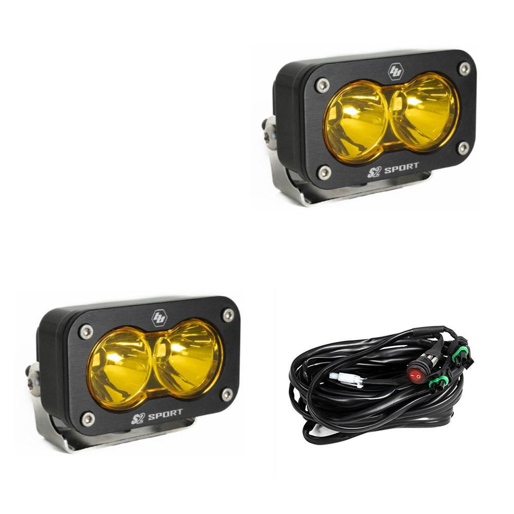 Baja Designs | Work Lights | LED Work Light Amber Lens Spot Pattern Pair S2 Sport Baja Designs | 547811