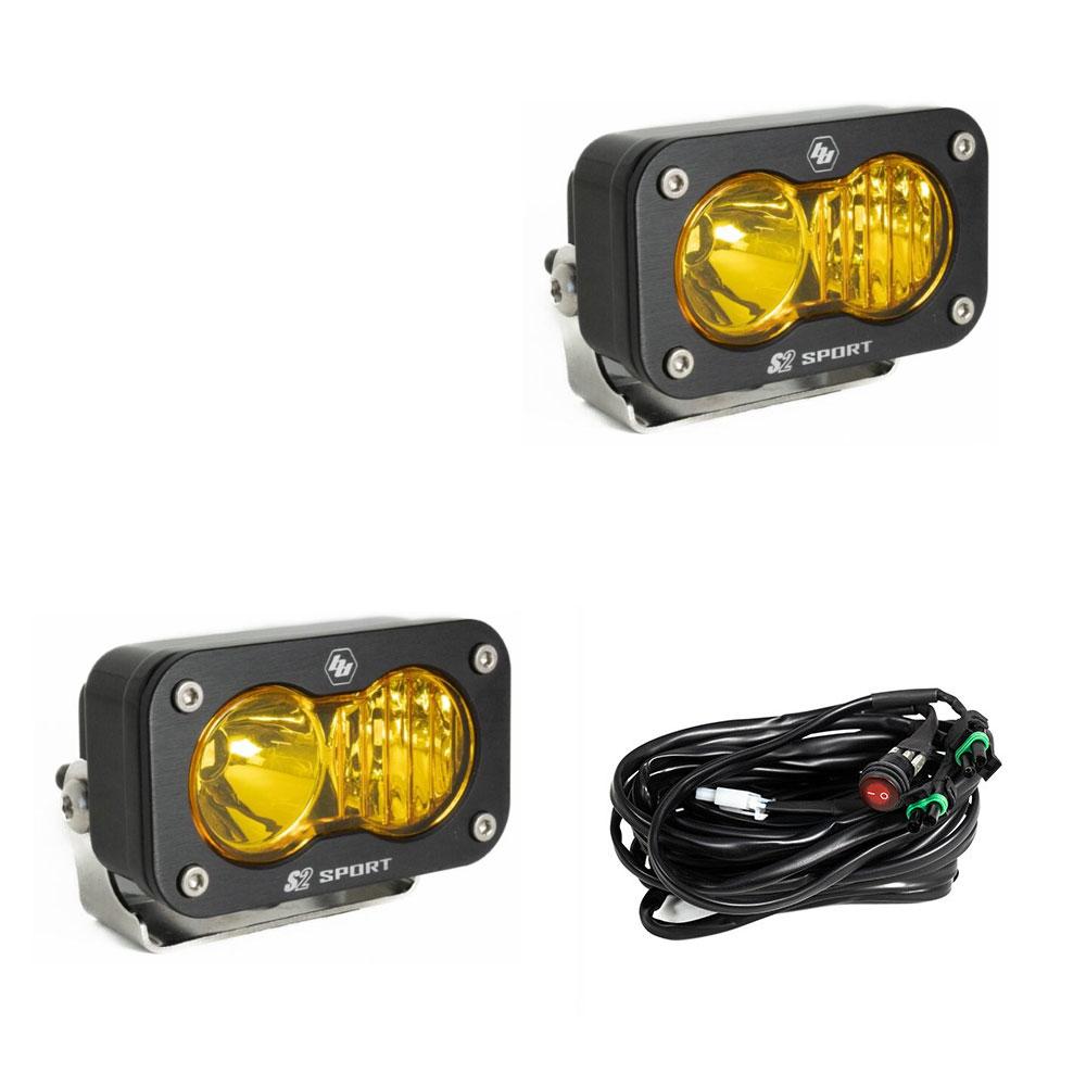 Baja Designs | Work Lights | LED Work Light Amber Lens Driving Combo Pattern Pair S2 Sport Baja Designs | 547813