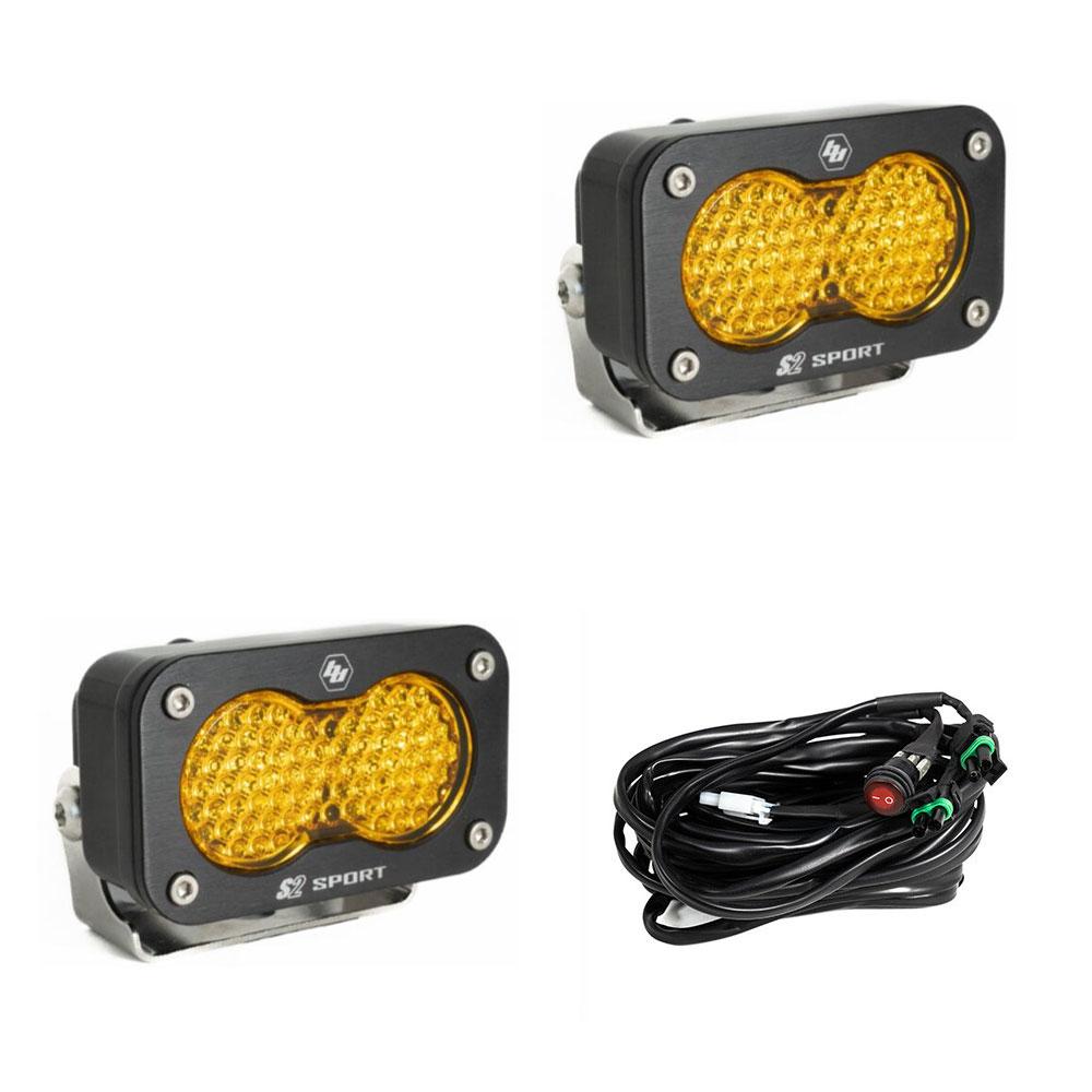 Baja Designs | Work Lights | LED Work Light Amber Lens Work/Scene Pattern Pair S2 Sport Baja Designs | 547816