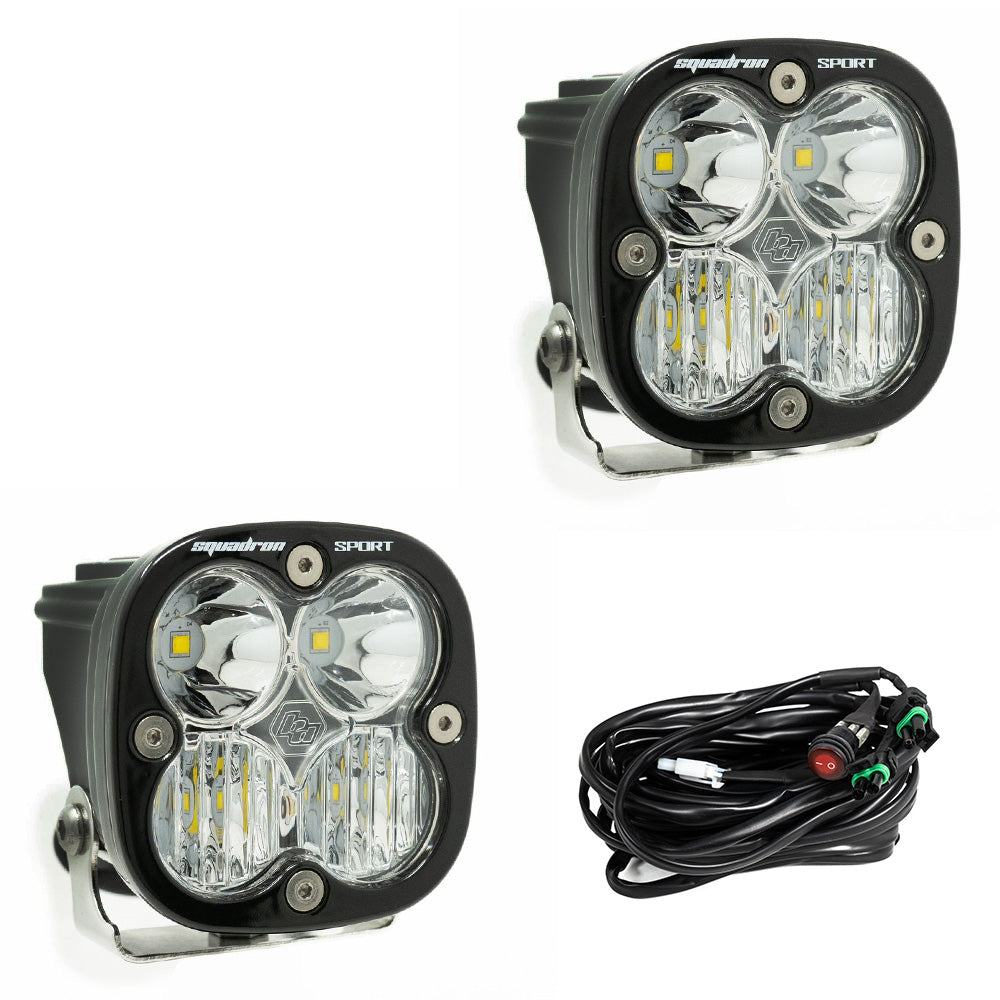 Baja Designs | LED Light Pods | LED Light Pods Clear Lens Driving/Combo Pair Squadron Sport Baja Designs | 557803