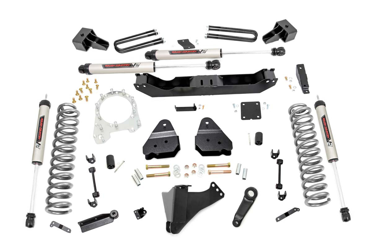 4.5 Inch Inch Ford Suspension Lift Kit w/ V2 Shocks 17-20 F-350 4WD Diesel Dually Rough Country