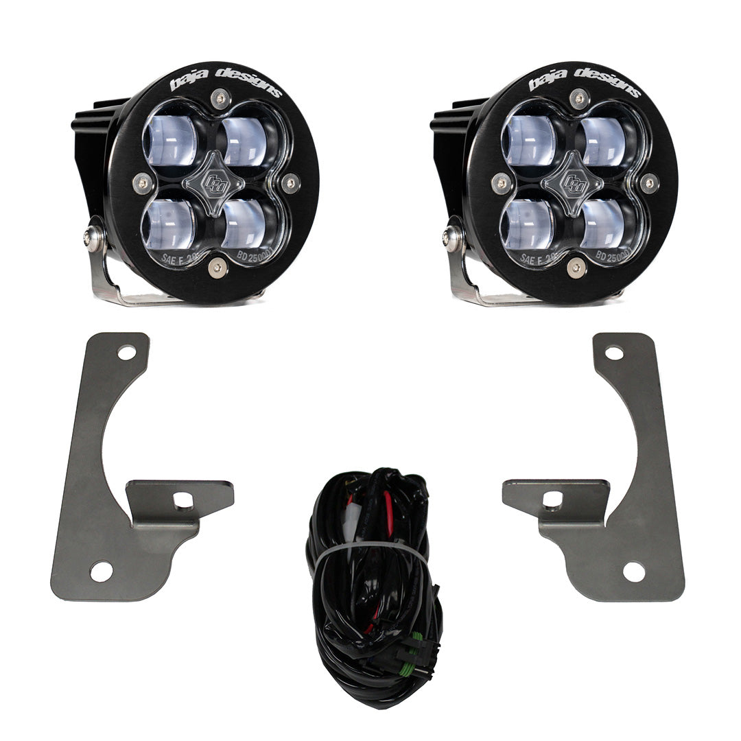 Baja Designs | Fog Lights | Squadron R SAE Fog Pocket Light Kit Jeep 2007-18 Wrangler JK w/ Premium OE Bumper (SAE Fog; Clear) Baja Designs | 587524