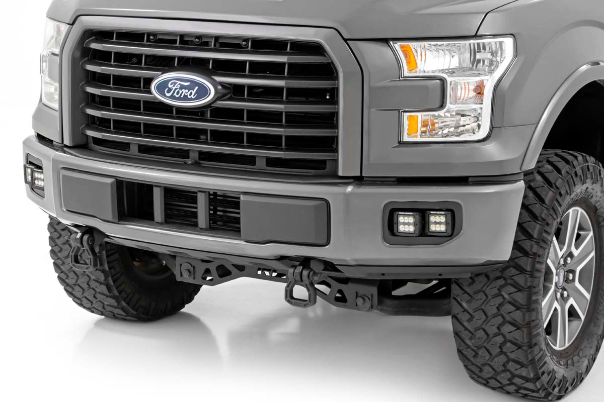 Rough Country | Fog Lights | Ford LED Fog Light Kit Black Series w/ SAE LED Fog Light 15-19 F-150 Rough Country | 70831