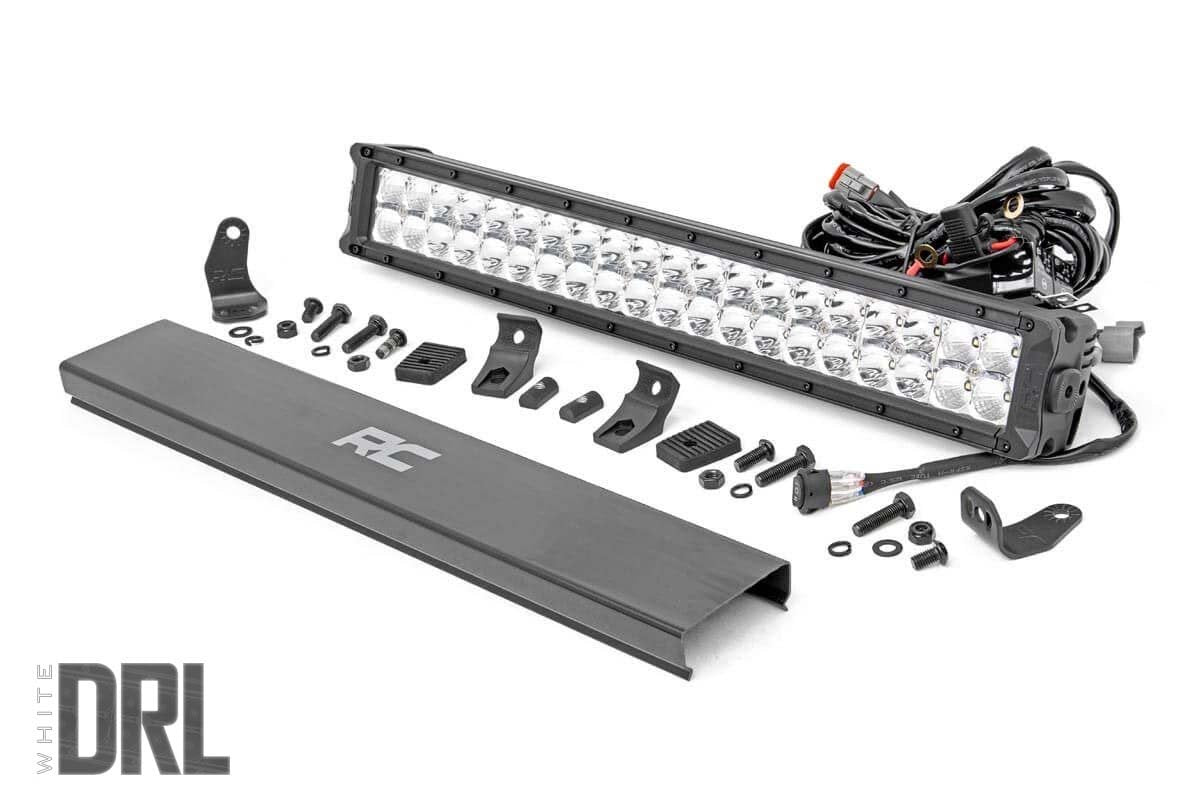 20-Inch Cree LED Light Bar - Dual Row Chrome Series w/ Cool White DRL Rough Country