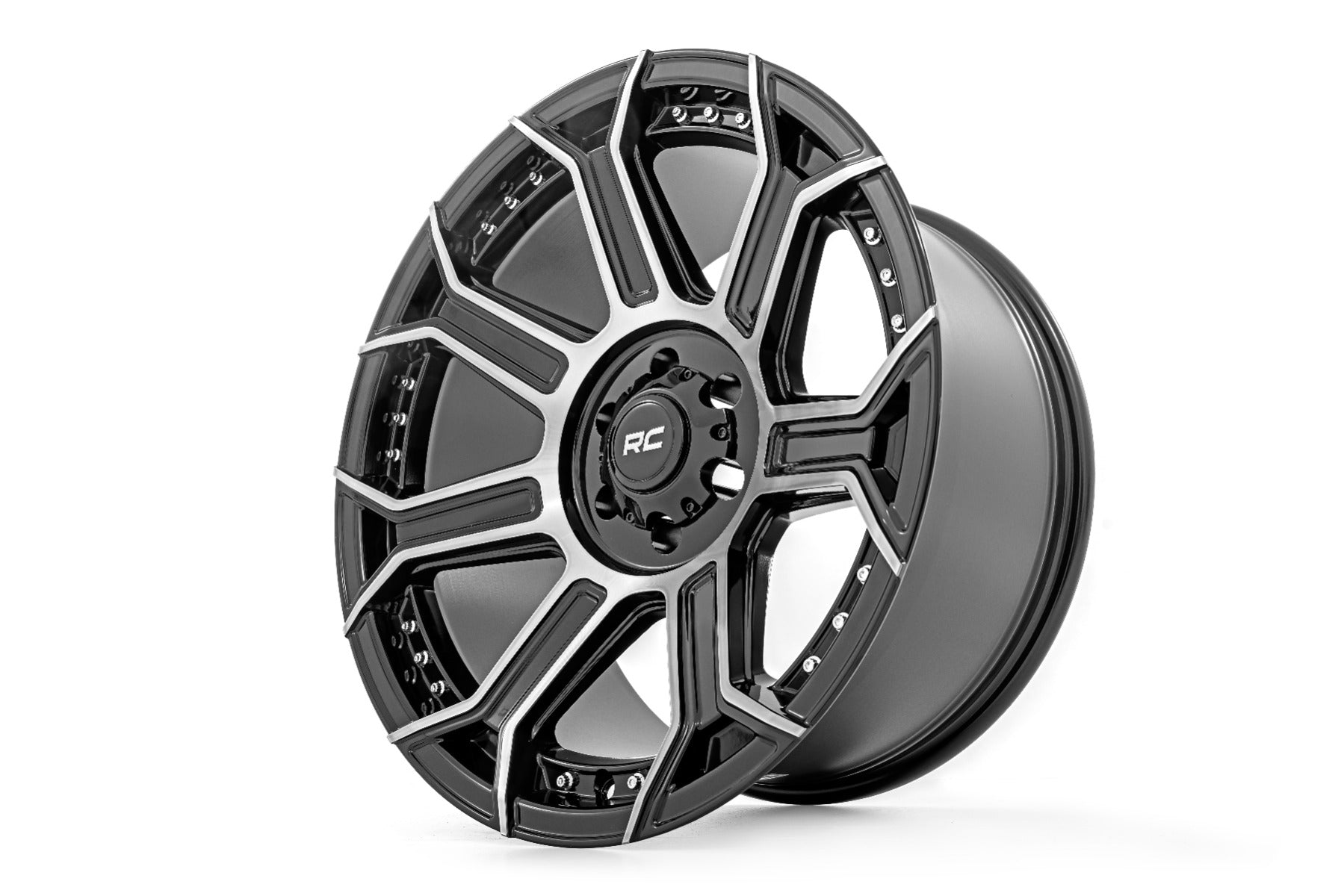 Rough Country | Wheels | 89 Series Wheel One-Piece Black Machined Gun Metal 20x10 8x170 -19mm Rough Country | 89201011