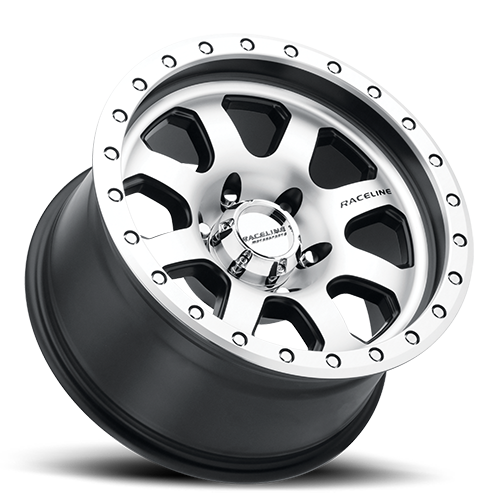 RACELINE | Aluminum Wheels | Aluminum Wheels 17x9 Avenger 929M Machined Silver -12 Offset 5 on 139.7 Bolt Pattern 107.95 Bore Raceline | 929M-79055-12