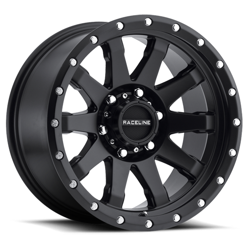 RACELINE | Aluminum Wheels | Aluminum Wheels 20x10 Clutch 934B Black Multi Spoke -19 Offset 6 on 139.7 Bolt Pattern 106.1 Bore Raceline | 934B-21060-19