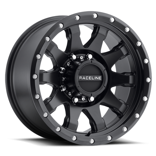 RACELINE | Aluminum Wheels | Aluminum Wheels 20x9 Clutch 934B Black Multi Spoke 12 Offset 8 on 165.1 Bolt Pattern 125.2 Bore Raceline | 934B-29080+12