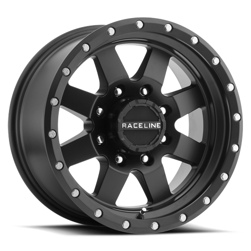 RACELINE | Aluminum Wheels | Aluminum Wheels 20x9 Defender 935B Satin Black Multi Spoke -12 Offset 8 on 165.1 Bolt Pattern 130.81 Bore Raceline | 935B-29080-12