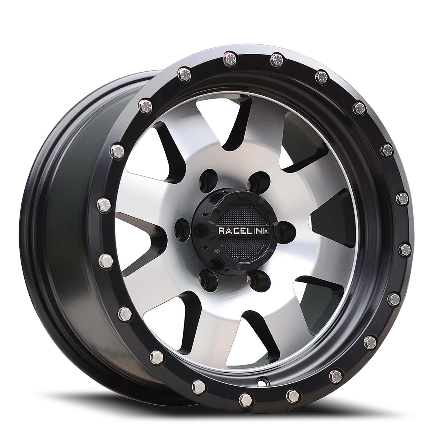 RACELINE | Aluminum Wheels | Aluminum Wheels 20x9 Defender 935M Machined Face Black Multi Spoke 18 Offset 5 on 127 Bolt Pattern 83.82 Bore Raceline | 935M-29050+18