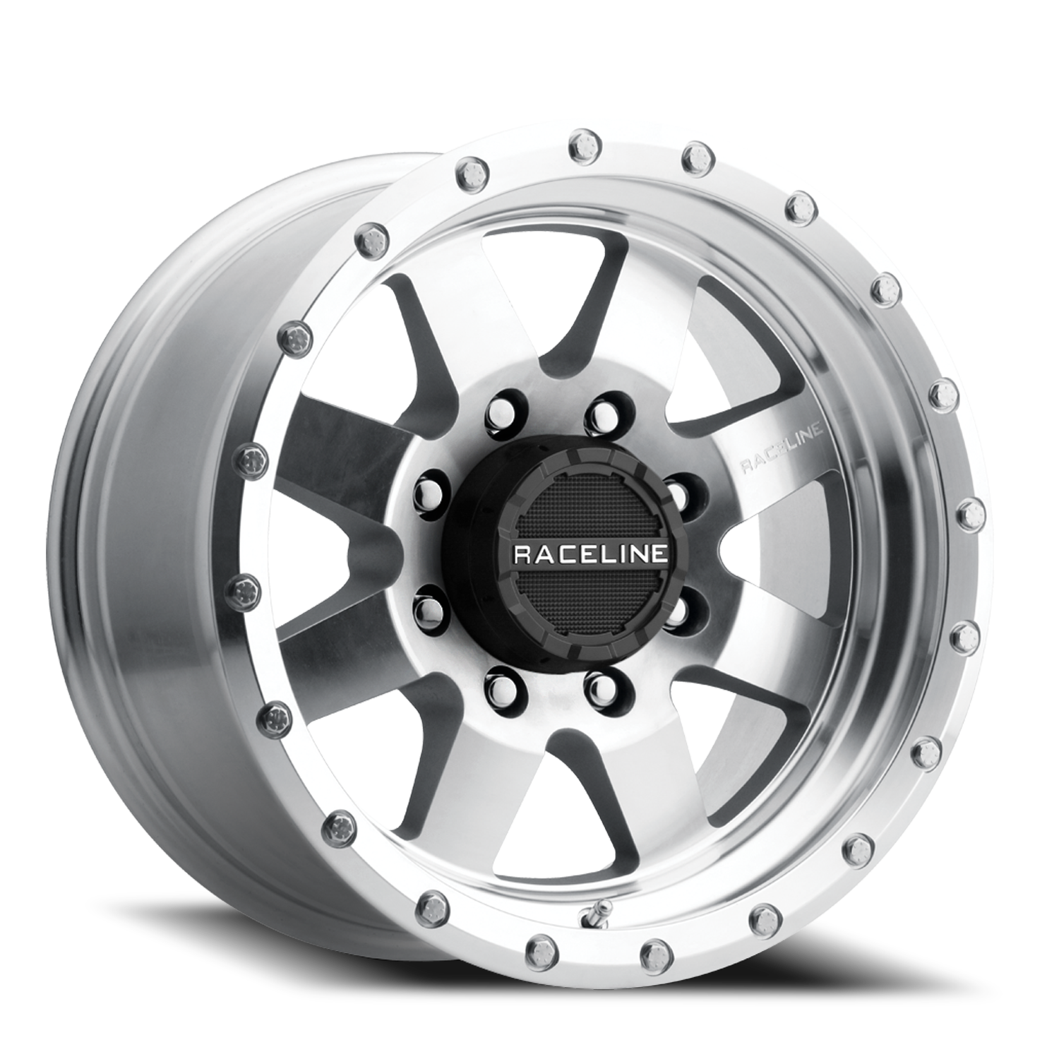 RACELINE | Aluminum Wheels | Aluminum Wheels 17x9 Defender 935MC Machined Silver -12 Offset 6 on 139.7 Bolt Pattern 107.95 Bore Raceline | 935MC-79060-12