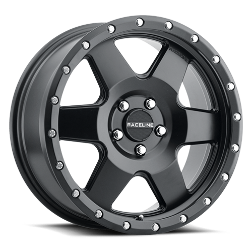 RACELINE | Aluminum Wheels | Aluminum Wheels 17x8 Boost 946B Satin Black 6 Spoke 35 Offset 5 on 110 Bolt Pattern 72.62 Bore Raceline | 946B-78021+35