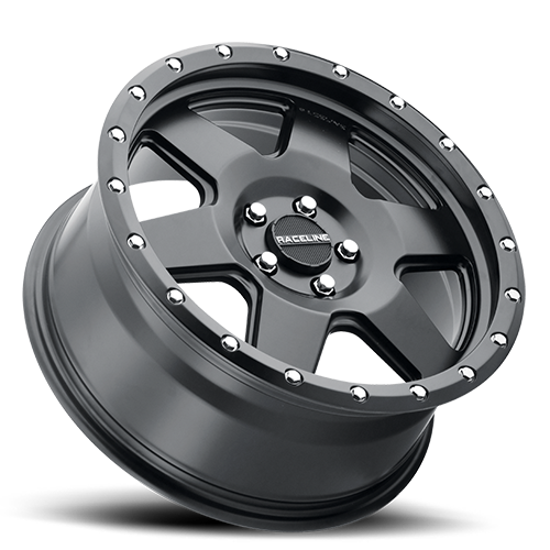 RACELINE | Aluminum Wheels | Aluminum Wheels 17x8 Boost 946B Satin Black 6 Spoke 35 Offset 5 on 110 Bolt Pattern 72.62 Bore Raceline | 946B-78021+35