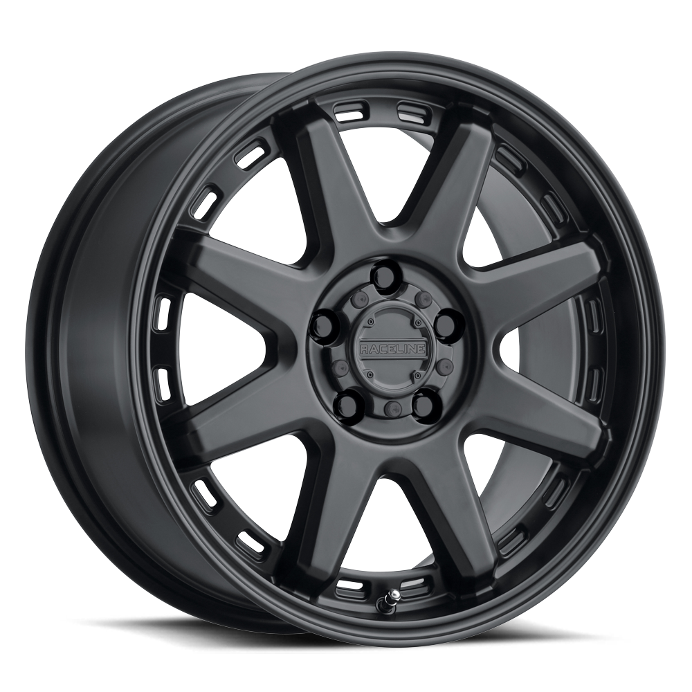 RACELINE | Aluminum Wheels | Aluminum Wheels 16x8 Scout 947B Satin Black 0 Offset 5 on 114.3 Bolt Pattern 78.1 Bore Raceline | 947B-68012-00